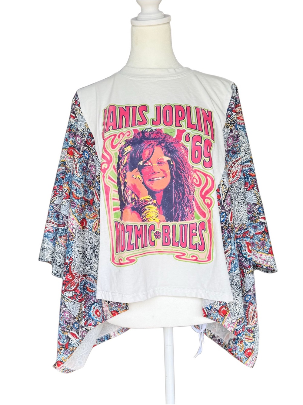 Janis Joplin Blues Frame Classic T Shirt Batwing retro kimono style
